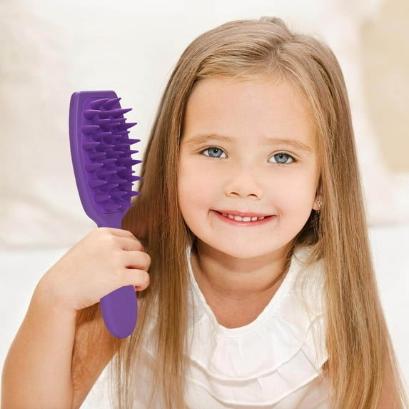 Scalp Massager Long Handle Shampoo Brush Wet Dry Hair Scalp Brush Portable Hair Brush For Washing Hair Vibrating Comb Humble Brush Kids Kids Hairbrush Haircut Brush for Kids Soft Hair Brush for Kids