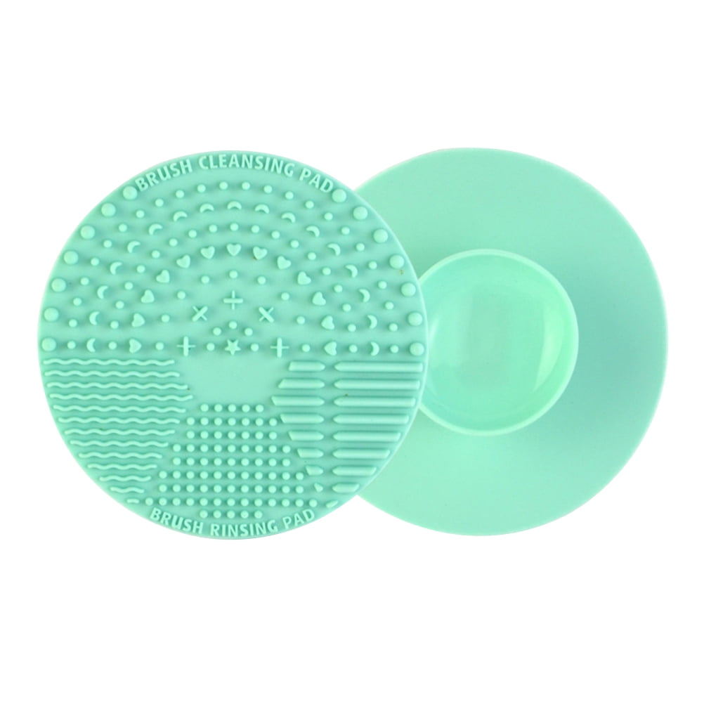 Brush Makeup Cleaning Mat Pad Washing Scrubber Portable Tool Round Eye