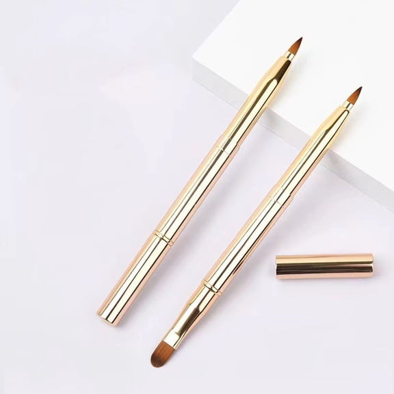 Brush Makeup Tool - Ended Retractable Lip Brush Versatile Lipstick Applicator Precision Blending for Cosmetic Application