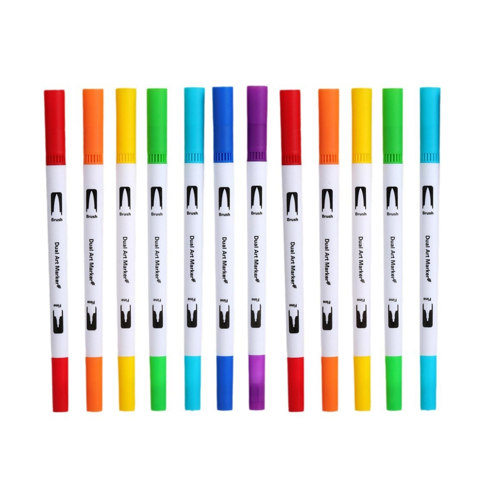 Brush Marker Pens 24 Colors Art Markers With Fine And Brush Tip