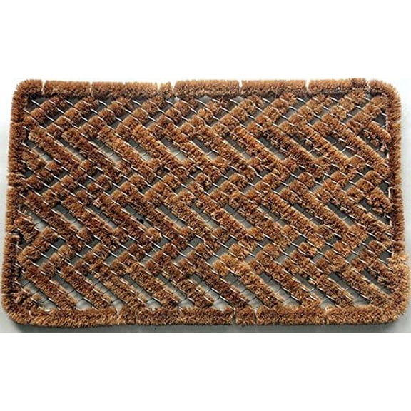 Brush Mat - Basket Weave, Door Mat, 18" x 30"$$Garden & Patio