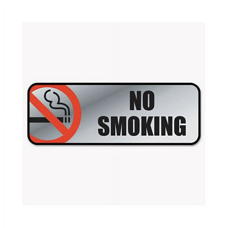 Brushed Metal Office Sign, No Soliciting, 9 x 3, Silver/Red Brushed Metal Office Sign, No Soliciting, 9 x 3, Silver/Red
