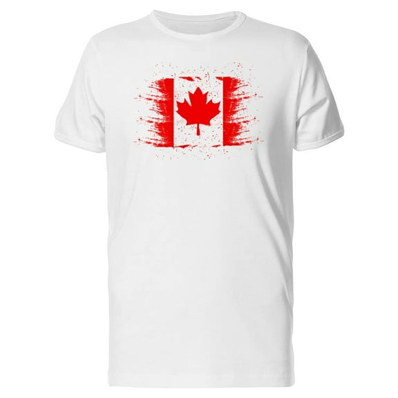 Brush Paint Canada Flag T-Shirt Men -Image by Shutterstock, Male Medium
