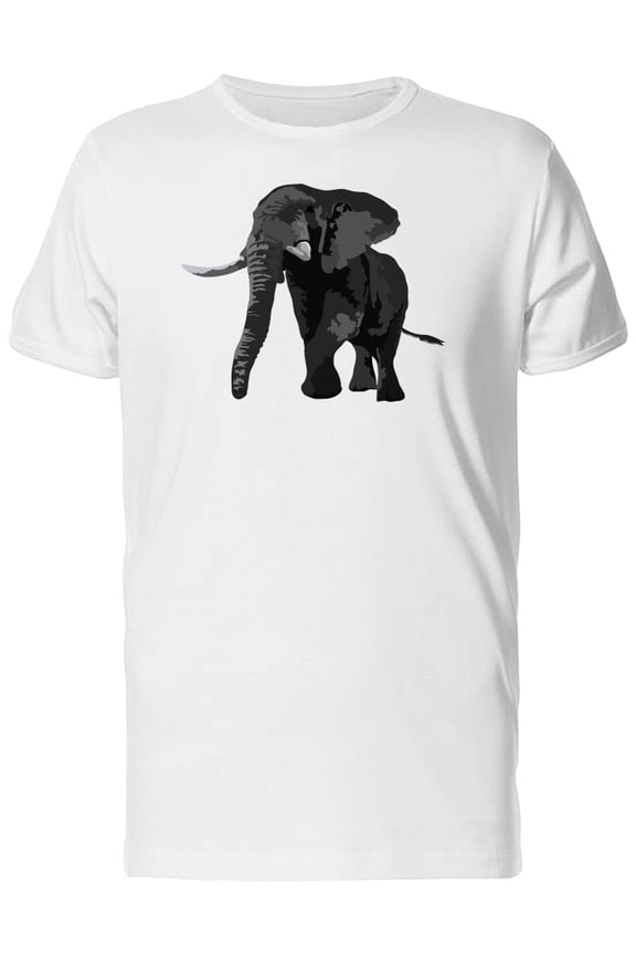 Brush Painted Elephant T-Shirt Men -Image by Shutterstock, Male 3X-Large