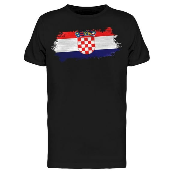 Brush Painted Flag Croatia T-Shirt Men -Image by Shutterstock, Male Large