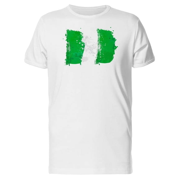 Brush Painted Nigeria Flag T-Shirt Men -Image by Shutterstock, Male 4X-Large