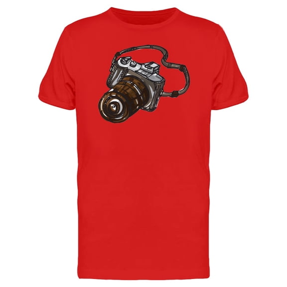 Brush Painting Modern Camera T-Shirt Men -Image by Shutterstock, Male Large