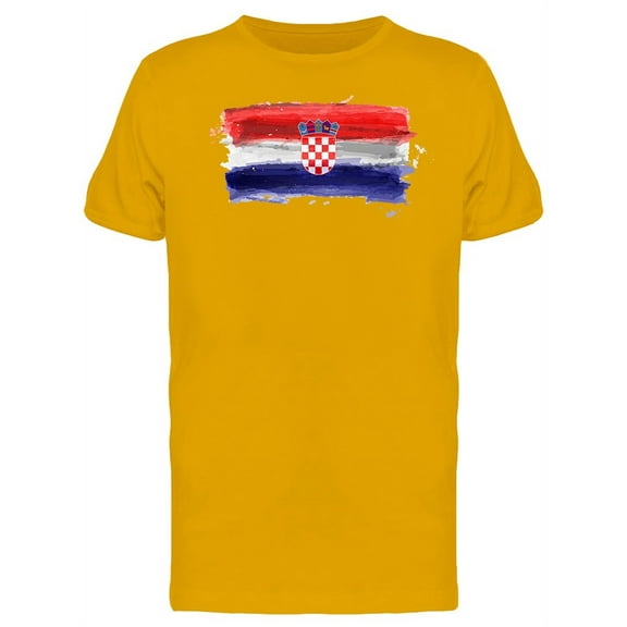 Brush Painting Of Croatia T-Shirt Men -Image by Shutterstock, Male x-Large