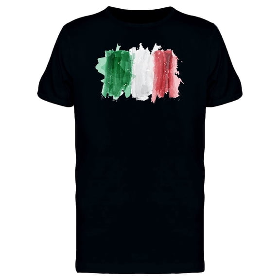 Brush Painting Of Italy Flag T-Shirt Men -Image by Shutterstock, Male 3X-Large