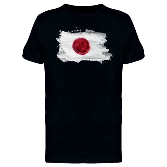 Brush Painting Of Japan Flag T-Shirt Men -Image by Shutterstock, Male 3X-Large