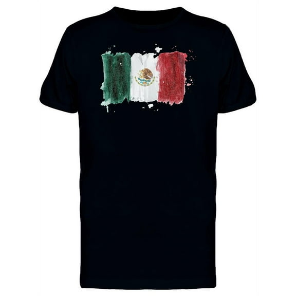 Brush Painting Of Mexico Flag T-Shirt Men -Image by Shutterstock, Male Large