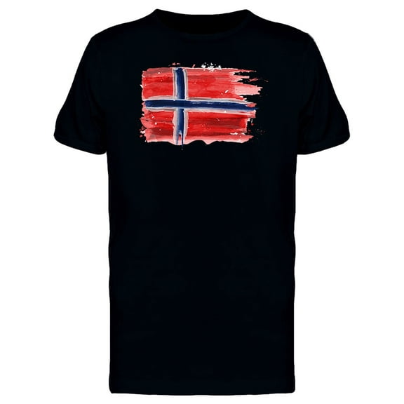 Brush Painting Of Norway Flag T-Shirt Men -Image by Shutterstock, Male Large