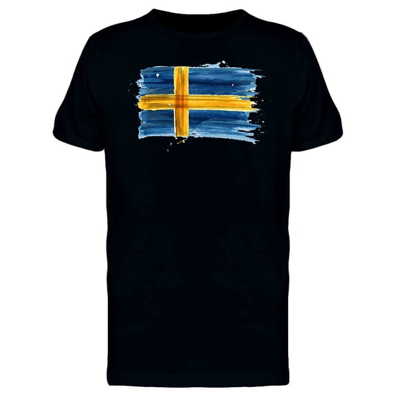 Brush Painting Of Sweden T-Shirt Men -Image by Shutterstock, Male 3X-Large