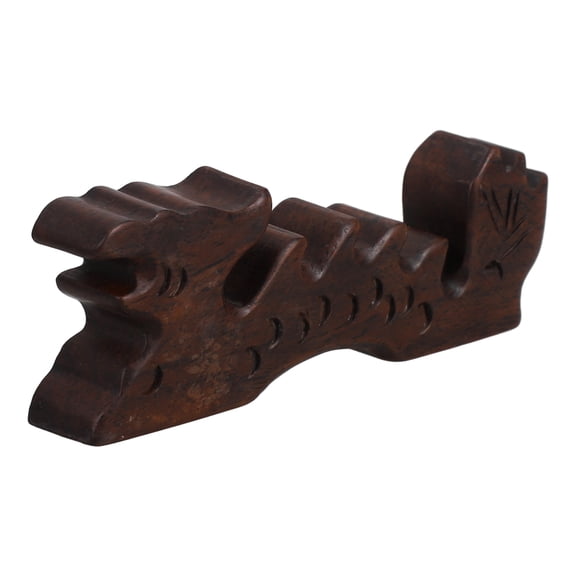 Toyandona Chinese Style Wood Pen Holder for Calligraphy Brush Storage Black Retro Design Practical Desk Accessory 3.54 inches