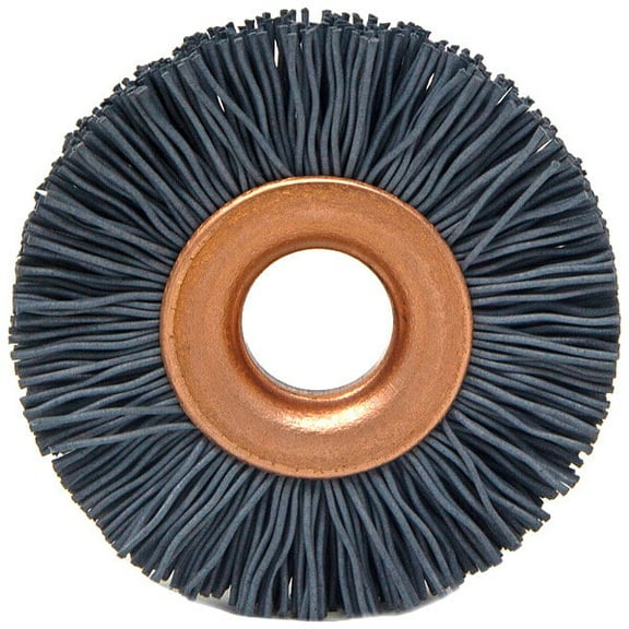 Brush Research Manufacturing Wheel Brush,1 in. dia,0.018 in.Wire CY1500SC