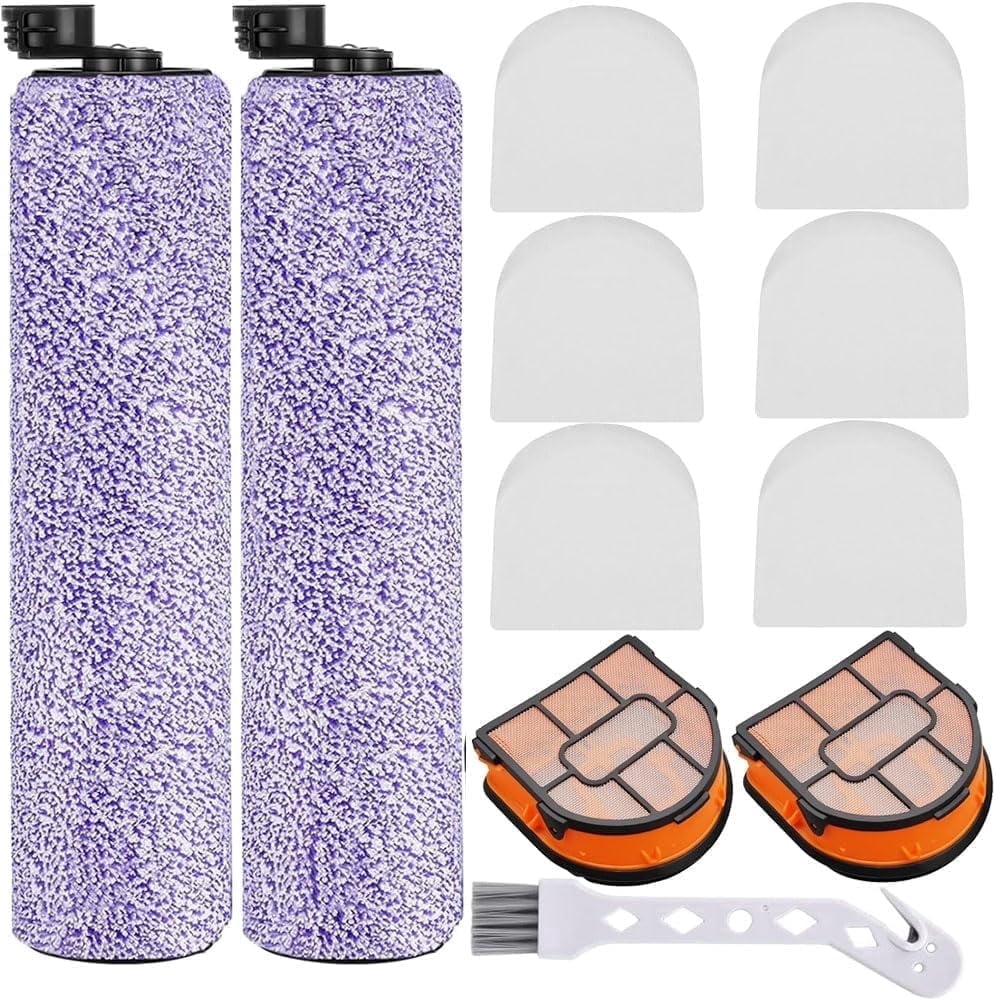 Brush Roller and Filter Replacement For Shark WDB1F2 HydroVac AW201 AW302 WD201 WD100 WD200 WD101 WD200C WD201C WD101C HydroVac Vacuum Cordless Wet Dry Vacuum C