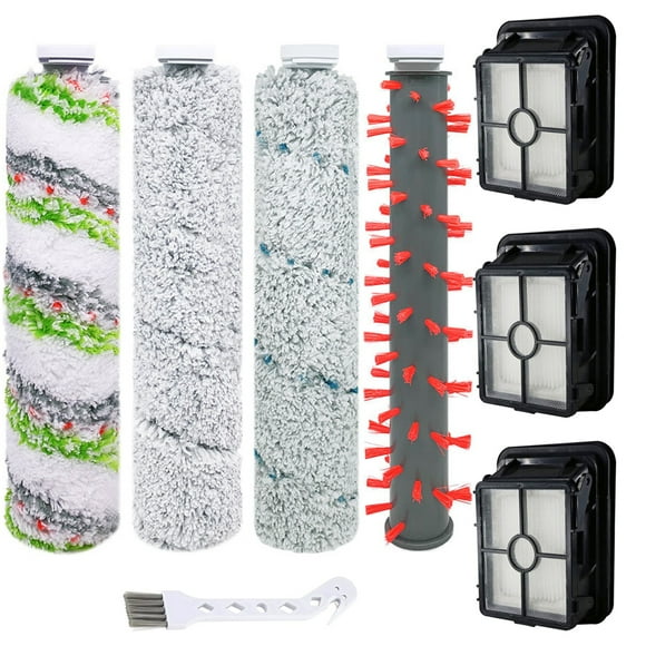 Brush Roller & Filters Bundle Replacement Set Compatible with Bissell CrossWave Cordless Max Compatible with Bissell CrossWave Max 2554 2590 2593 2594 2596 2597 All in One Wet-Dry Vacuum Cleaner
