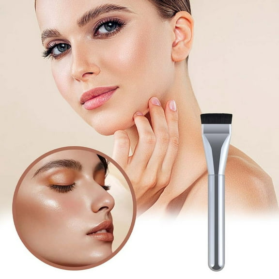 Brush Set for Makeup Triangular Powder Puff Line Foundation Flat Sponge Concealer and Light Texture Tools for Finish, 5.1*1.06 inch, Silver