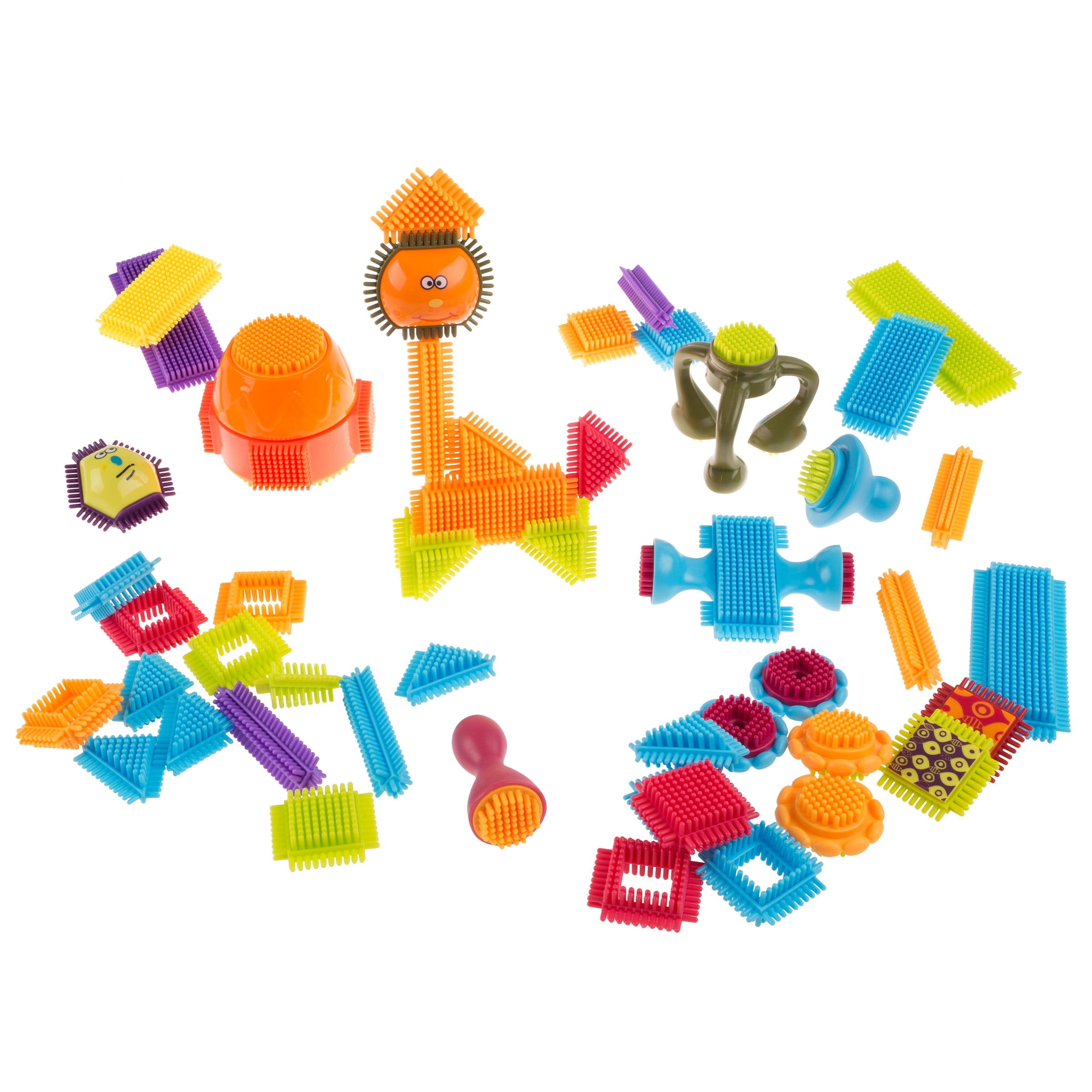 Tile Set Blocks Brush Shape Building Blocks- Interlocking 3D Tile Set - Walmart.com