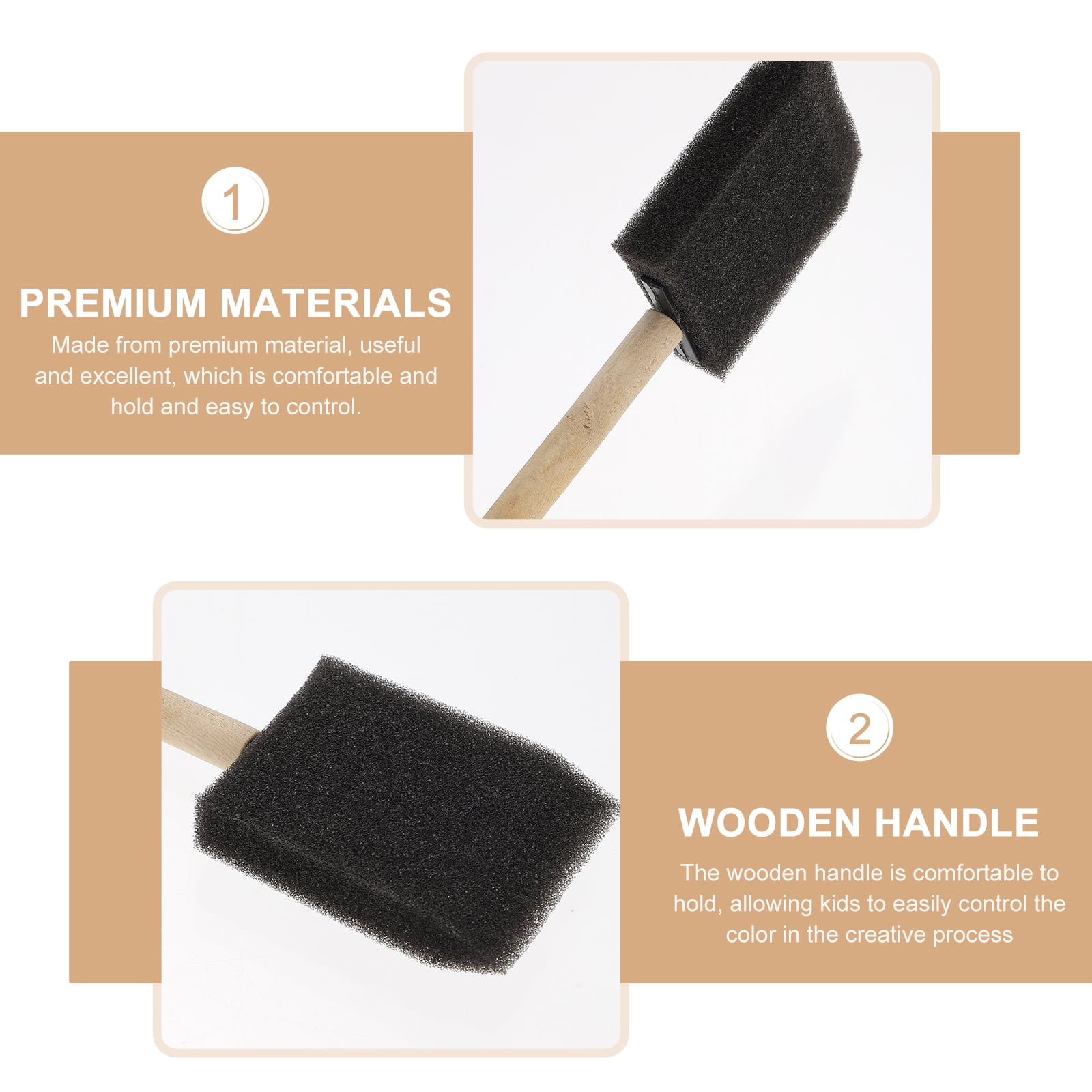 Brush Sponge Paint Kids Painting Brushes Drawing Round Graffiti Art