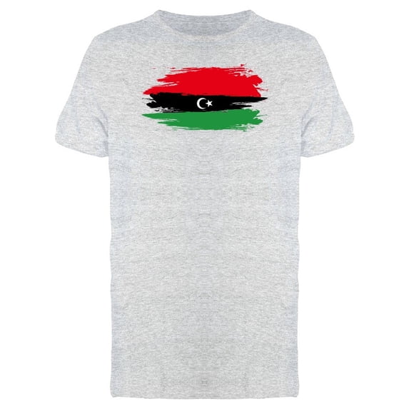 Brush Stroke Flag Of Libya Tee Men's -Image by Shutterstock