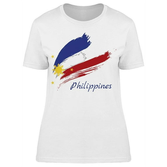 Brush Stroke "philippines" T-Shirt Women -Image by Shutterstock, Female Large