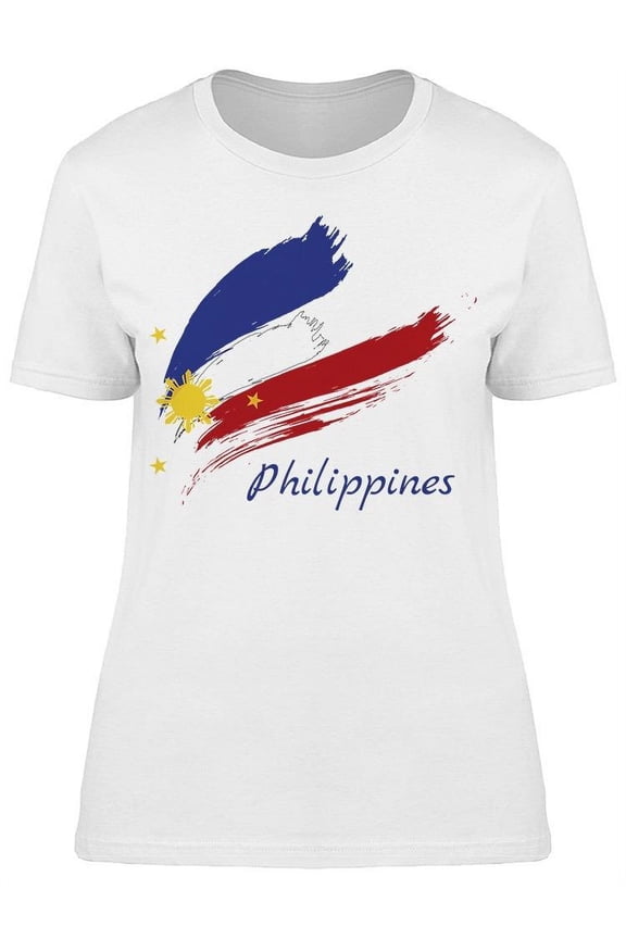 Brush Stroke "philippines" T-Shirt Women -Image by Shutterstock, Female Small