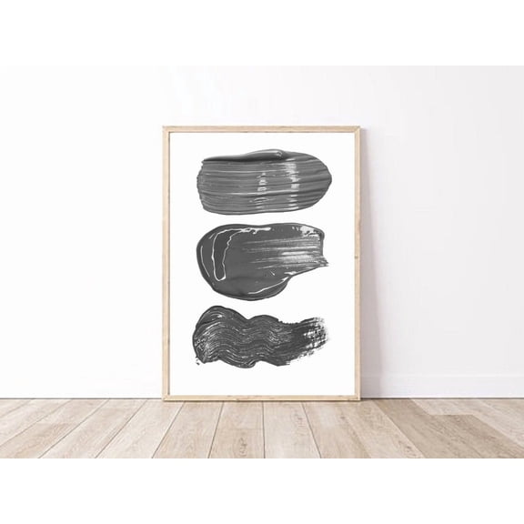Brush Strokes Print, Abstract Art, Wall Art, Bedroom Wall Decor, Minimalist Art, Black, Print, Poster Decor, Size 8x12 UNFFRAMED F03.1.8l113