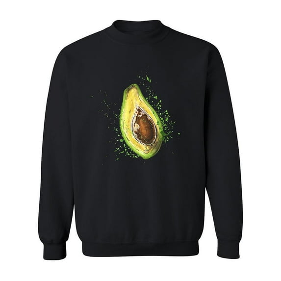 Brush Style Avocado Sweatshirt Men -Image by Shutterstock, Male XX-Large