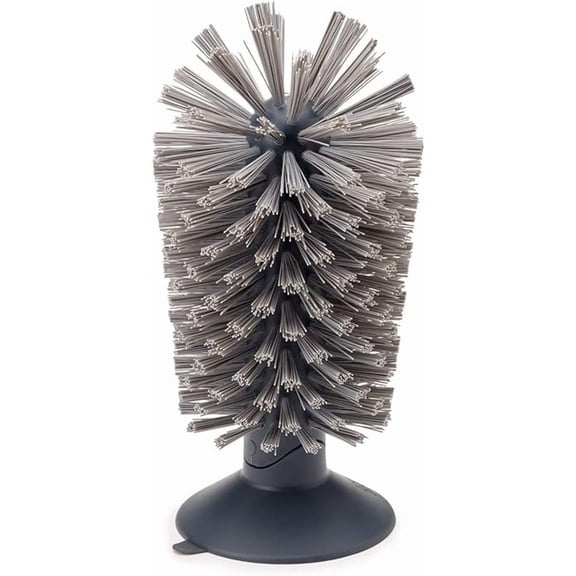 Brush-Up Glass Brush with Suction Cup Upright Stays in Sink Bristle Scrub Kitchen Bottle Cleaning Washing Green (Multi)