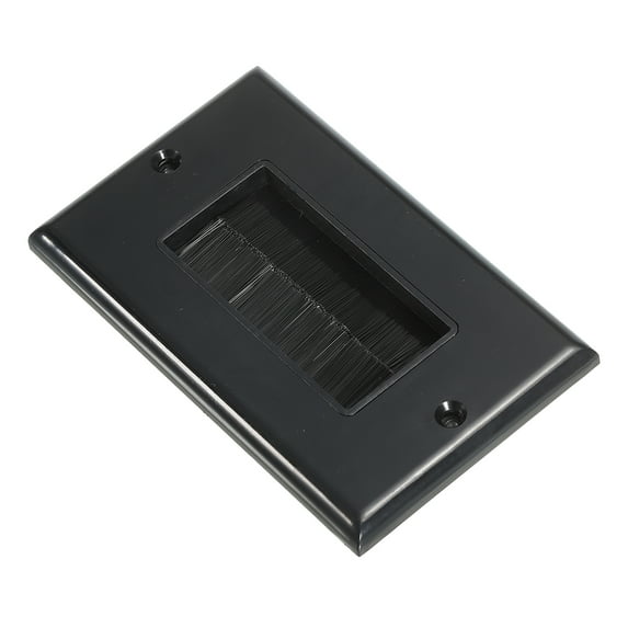 Brush Wall Plate Decoration Wall Panel Single Gang 114mmx70mm Black