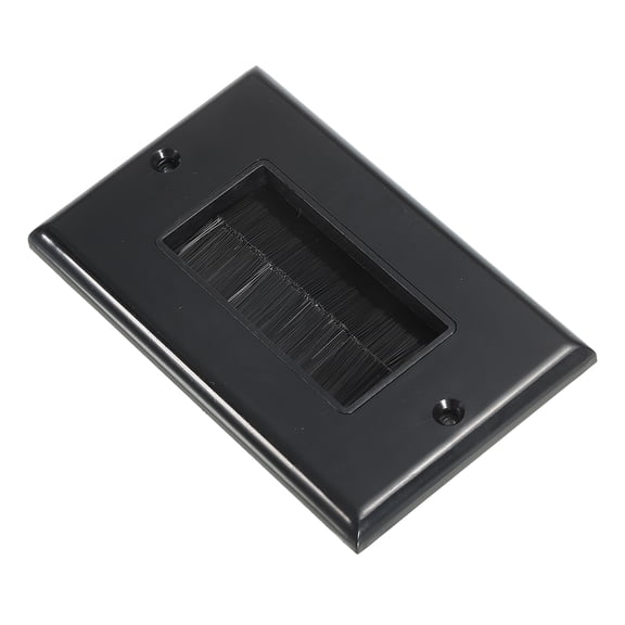 Brush Wall Plate Decoration Wall Panel Single Gang 114mmx70mm Black