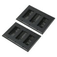 thumbnail image 1 of Brush Wall Plate Decoration Wall Panel Three Gang 163mmx114mm Black 2 Pcs, 1 of 4