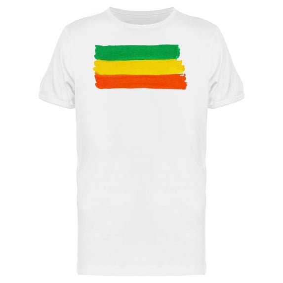 Brush Watercolor Ethiopia Flag Tee Men's -Image by Shutterstock