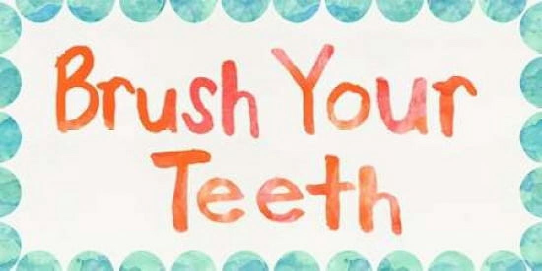 Brush Your Teeth Canvas Art - Linda Woods (10 x 20)