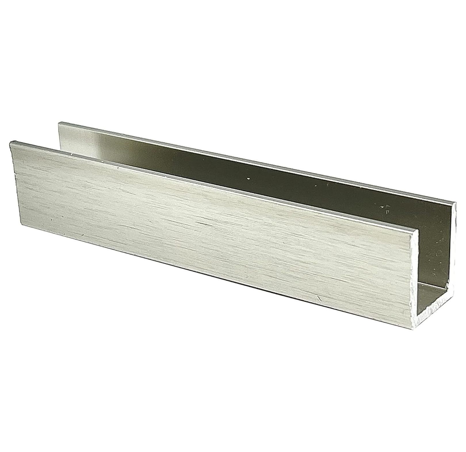 Brushed 1/2" Fixed Panel Shower Door DeepU Channel 95 in long