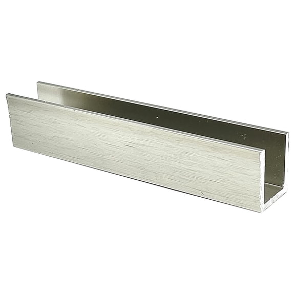 Brushed 1/2" Fixed Panel Shower Door Deep-U Channel - 95 in long