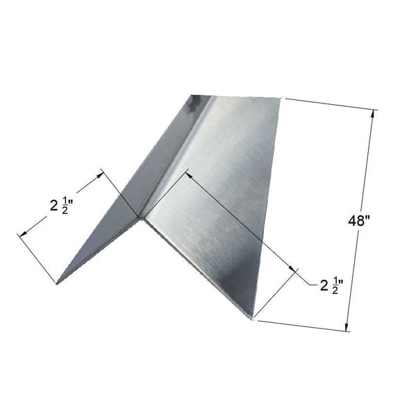 Brushed 304 Stainless Steel Corner Guards, 16ga, 48in Long