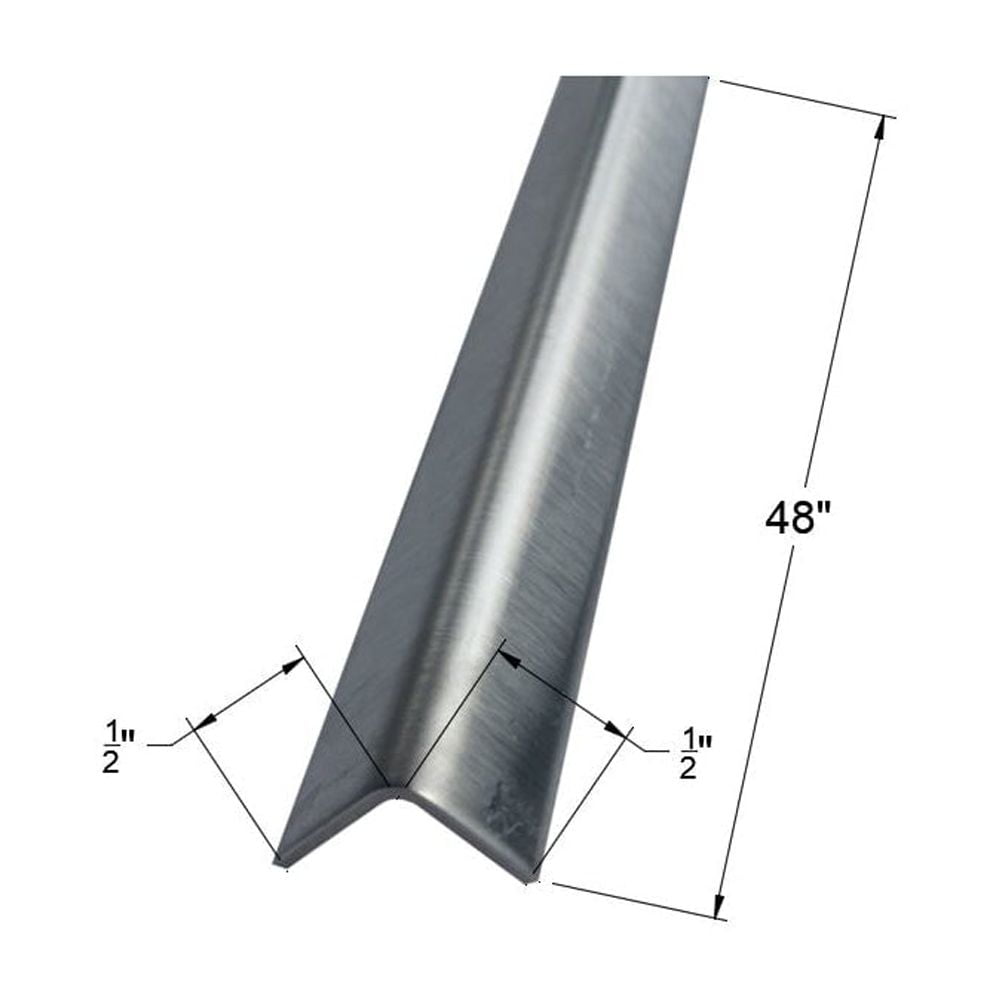 Stainless Steel Corner Guard - 3x3x48 Inch Wall Protection No Wings