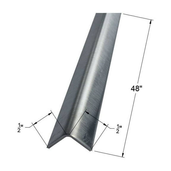 Brushed 304 Stainless Steel Corner Guards, 16ga, 48in Long