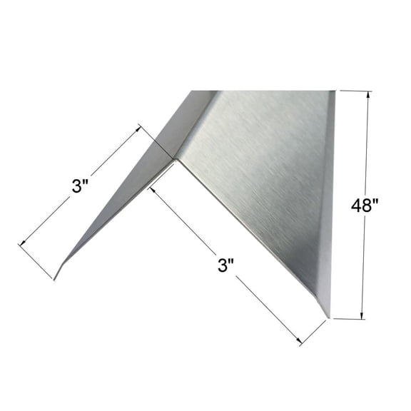 Brushed 304 Stainless Steel Corner Guards, 20ga, 48in Long