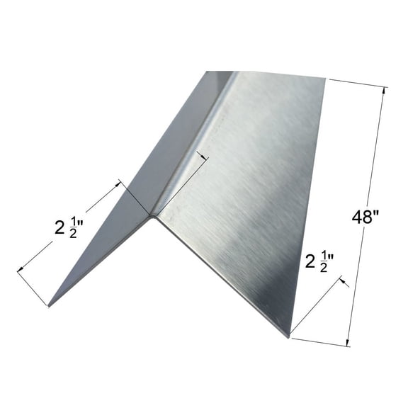 Brushed 304 Stainless Steel Corner Guards, 20ga, 48in Long