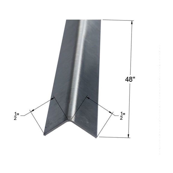 Brushed 304 Stainless Steel Corner Guards, 20ga, 48in Long