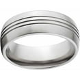 thumbnail image 1 of Brushed 8mm Titanium Wedding Band with Comfort Fit Design, 1 of 1
