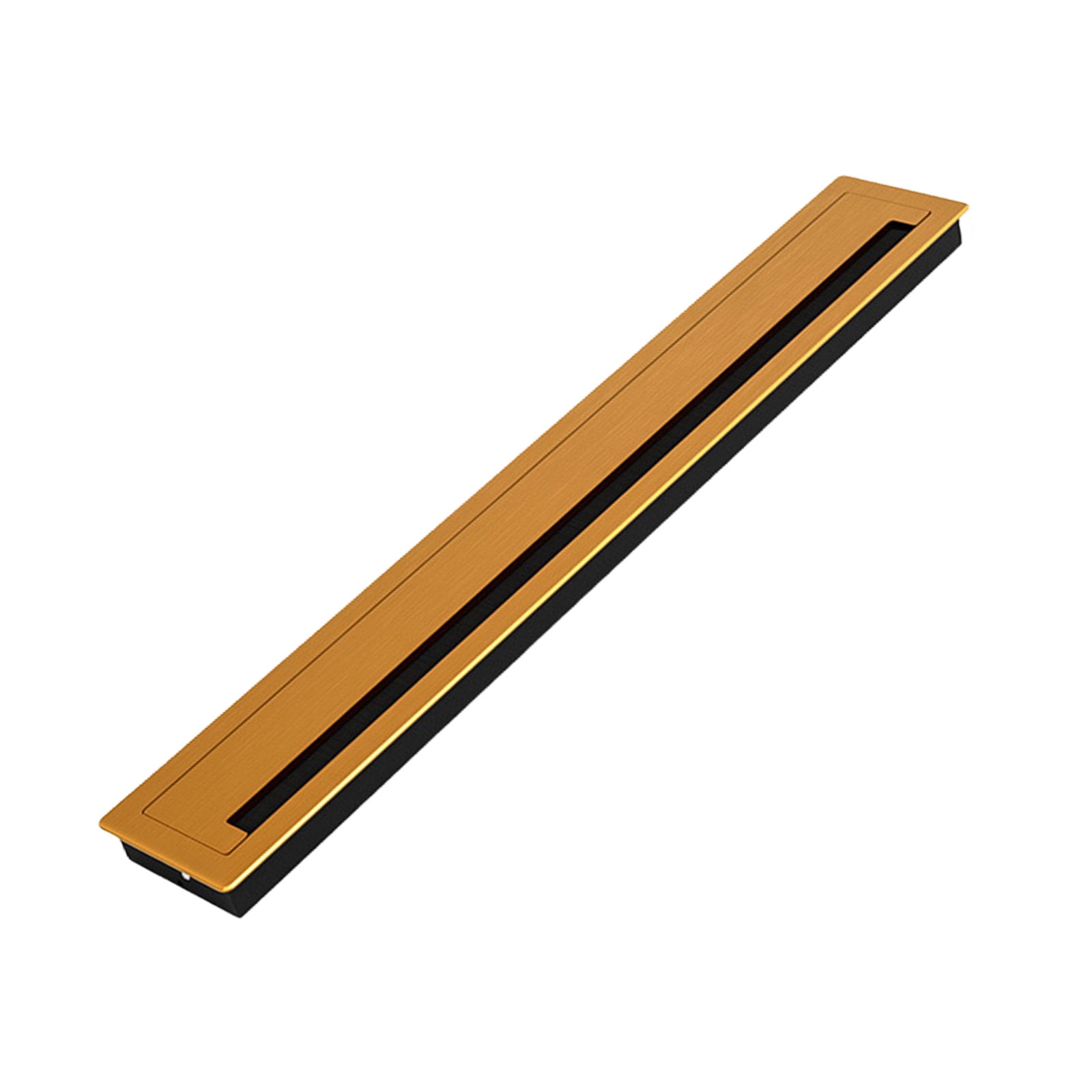 Brushed Aluminum Cable Hole Cover for Desk Rectangle Grommet Thickening Cover for Efficient Cord Management in Offices