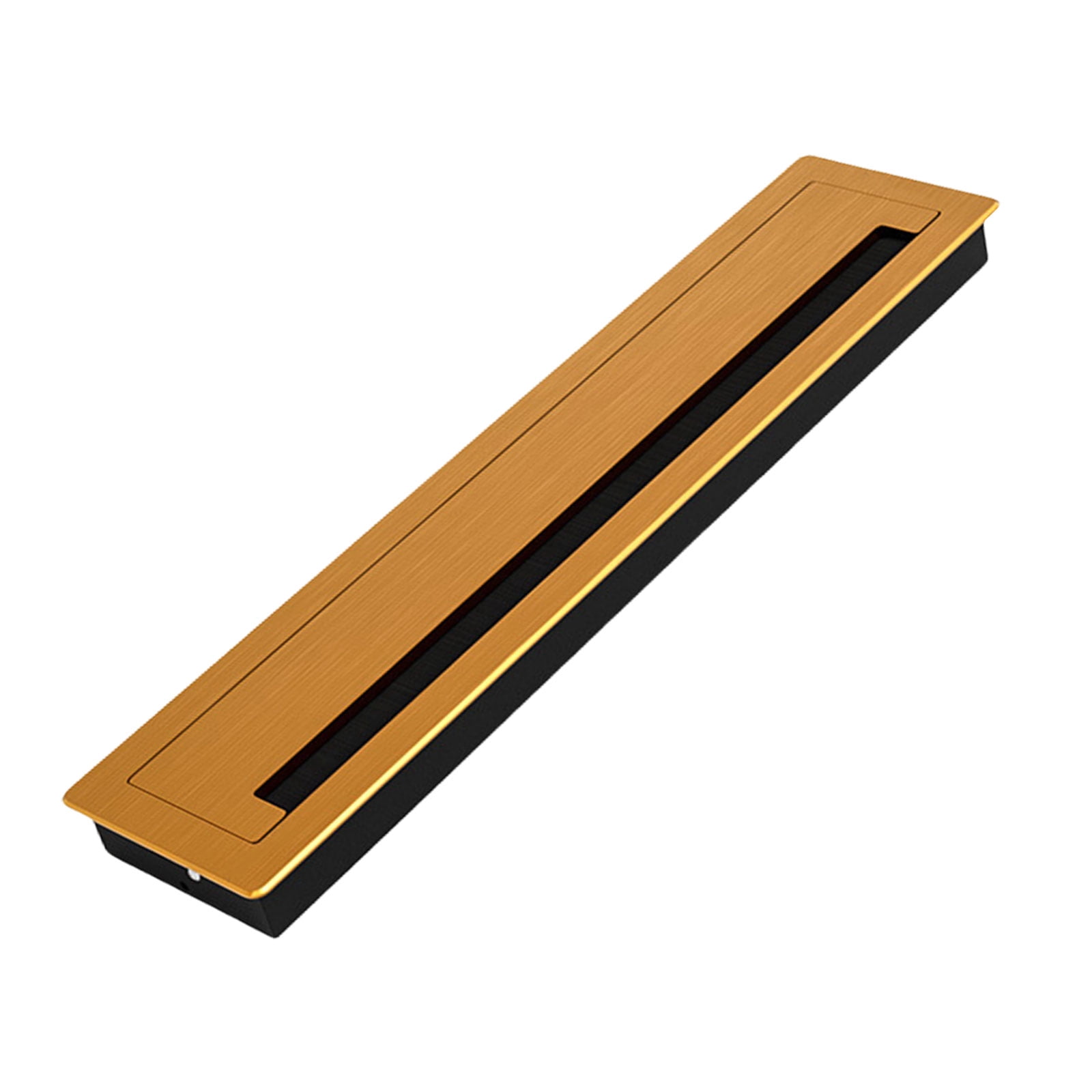 Brushed Aluminum Cable Hole Cover for Desk Rectangle Grommet Thickening Cover for Efficient Cord Management in Offices