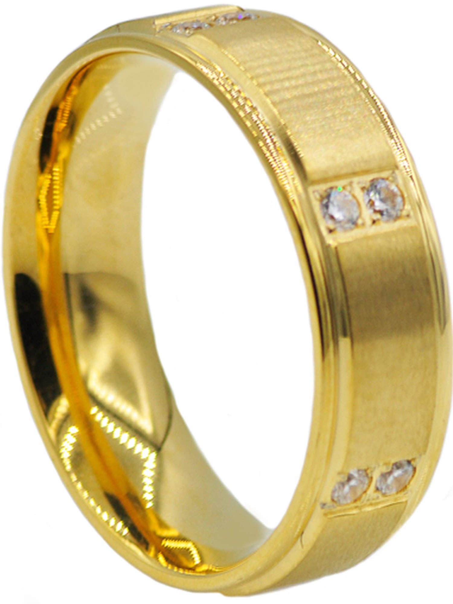 Brushed And Polished Gold Plated Stainle