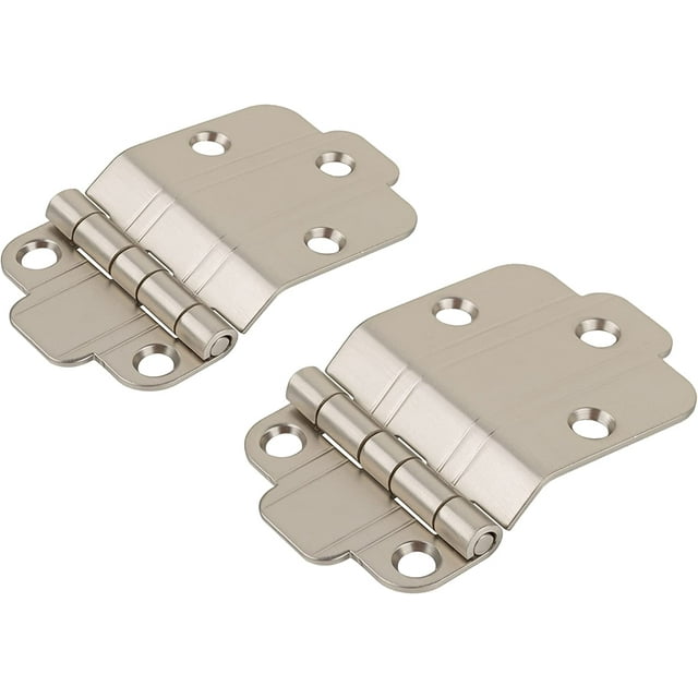 Brushed Art Deco Offset Mount Door Hinge Pack of 2 Hoosier
