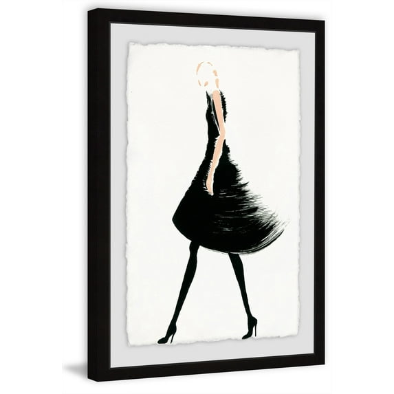 Brushed Black Dress Framed Painting Print