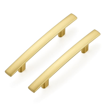 Brushed Brass 5 Pack Cabinet Pulls 5-3/16" Length 3" Hole Center